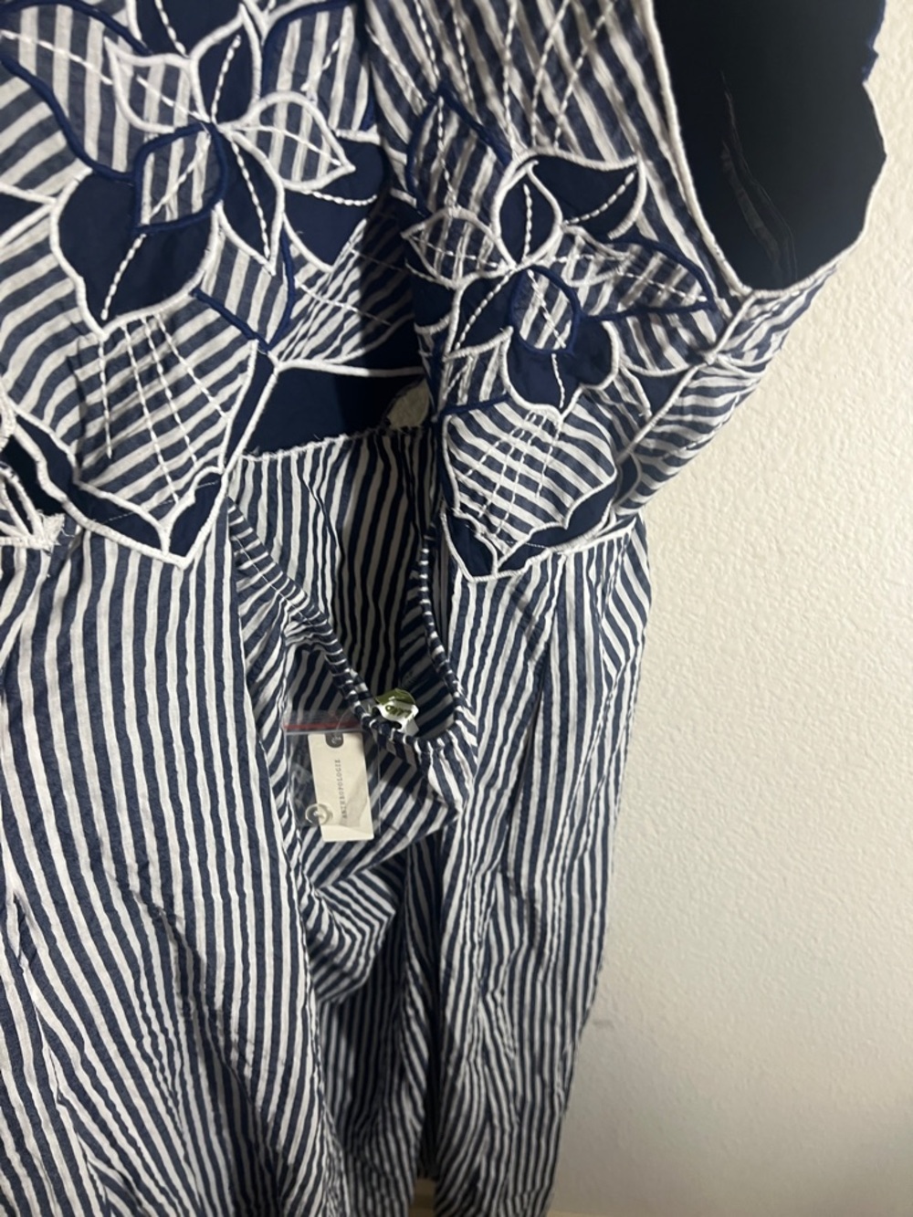 Anthropologie Celandine Hibiscus cutwork cotton midi dress Sz XL vacay coastal - Picture 8 of 11